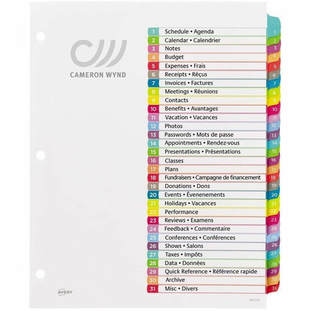 Avery Ready Index Customizable Table of Contents Dividers - Alternate-Image10