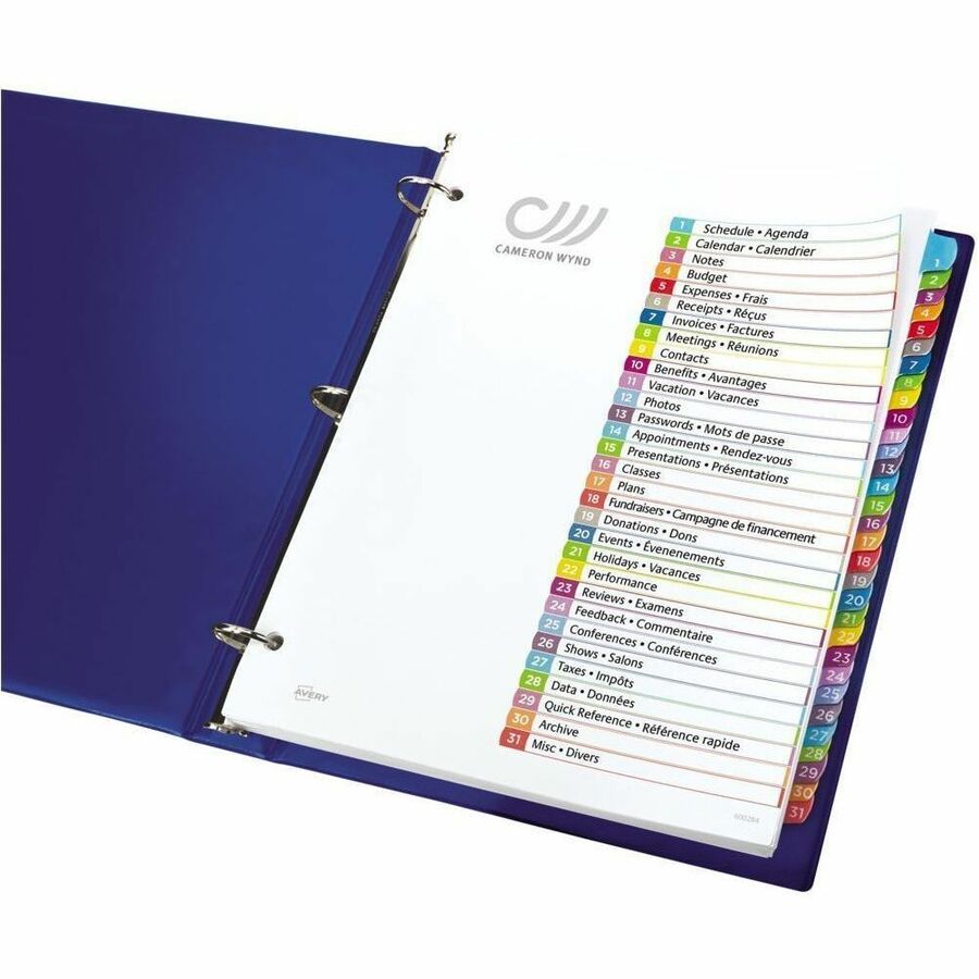 Avery Ready Index Customizable Table of Contents Dividers - Alternate-Image8