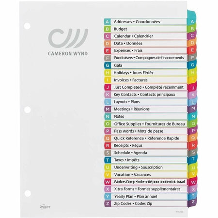 Avery Ready Index Customizable Table of Contents Dividers - Alternate-Image2