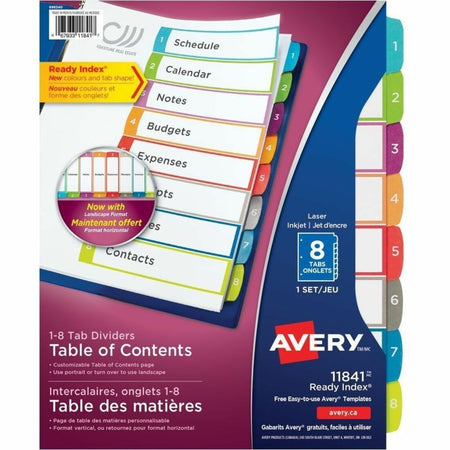 Avery Ready Index Customizable Table of Contents Dividers - 1100