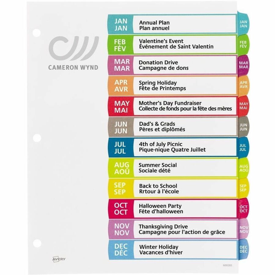 Avery Ready Index Customizable Table of Contents Dividers - Alternate-Image3