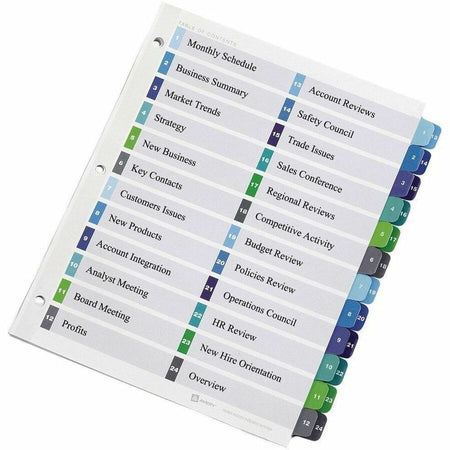 Avery Ready Index® Double Column Table of Content Dividers - Alternate-Image1