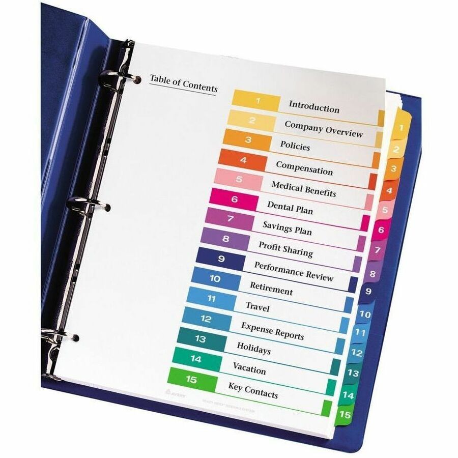 Avery Ready Index Table of Contents Dividers - Alternate-Image2