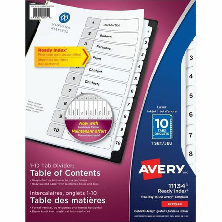 Avery Ready Index Table of Contents Dividers - 1100