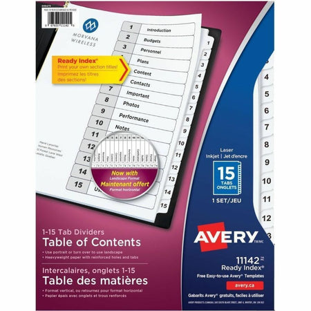 Avery Ready Index Table of Contents Dividers - 1100