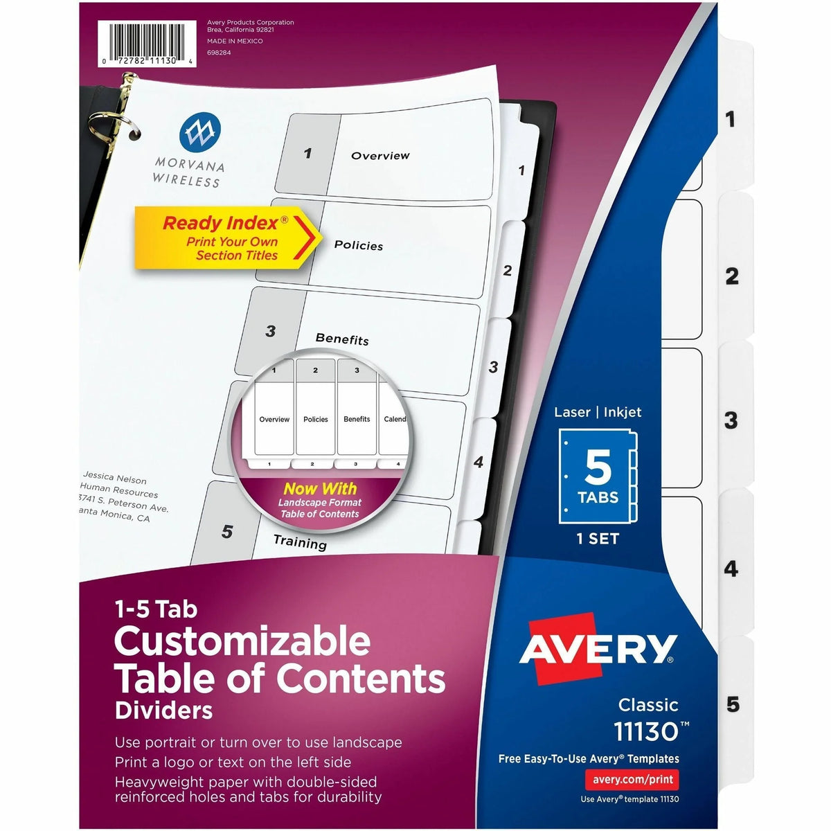 Avery Ready Index Table of Contents Dividers - Organize Your Documents Efficiently - Divider