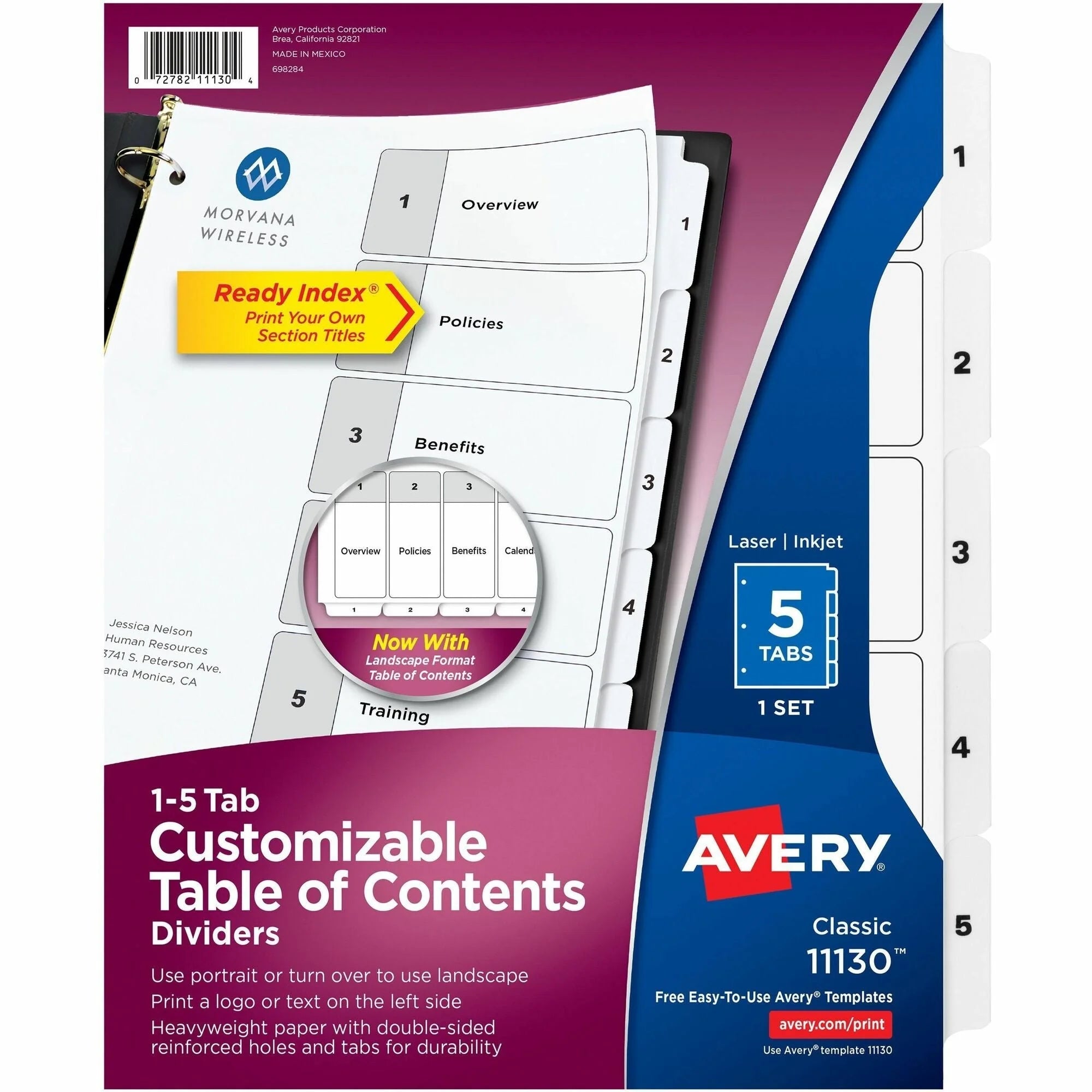 Avery Ready Index Table of Contents Dividers - Organize Your Documents Efficiently - Divider