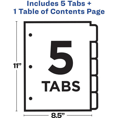 Avery Ready Index Table of Contents Dividers - Organize Your Documents Efficiently - Divider