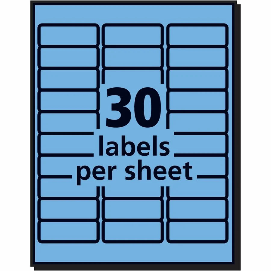 Avery Shipping Labels: Pastel Blue Rectangle Laser Matte - 750 Labels - Address