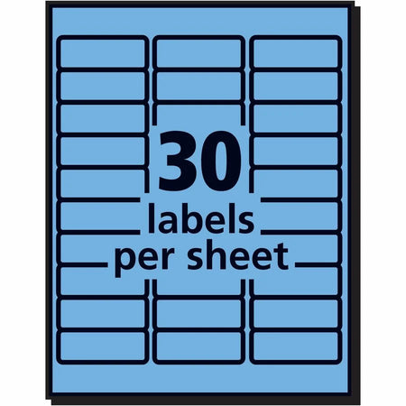 Avery Shipping Labels: Pastel Blue Rectangle Laser Matte - 750 Labels - Address