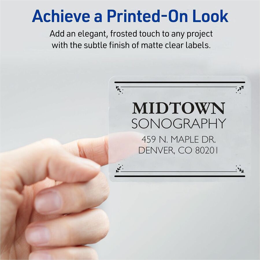 Avery Shipping Labels, Sure Feed, 2" x 4" , 100 Clear Labels (18663) - Alternate-Image3