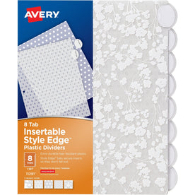 Avery® Style Edge Insertable Plastic Dividers - 2000