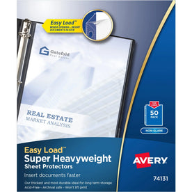 Avery Super-Heavyweight Sheet Protectors: Top Loading Clear 50/Box - Protectors