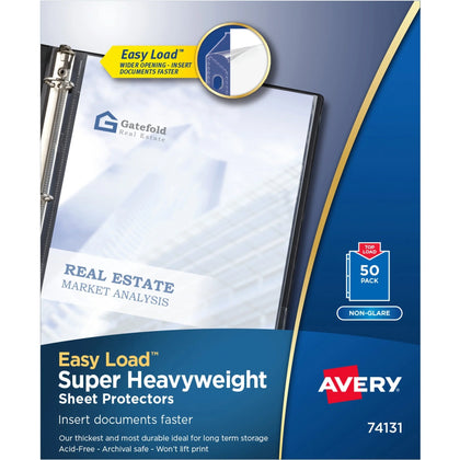 Avery Super-Heavyweight Sheet Protectors: Top Loading Clear 50/Box - Protectors