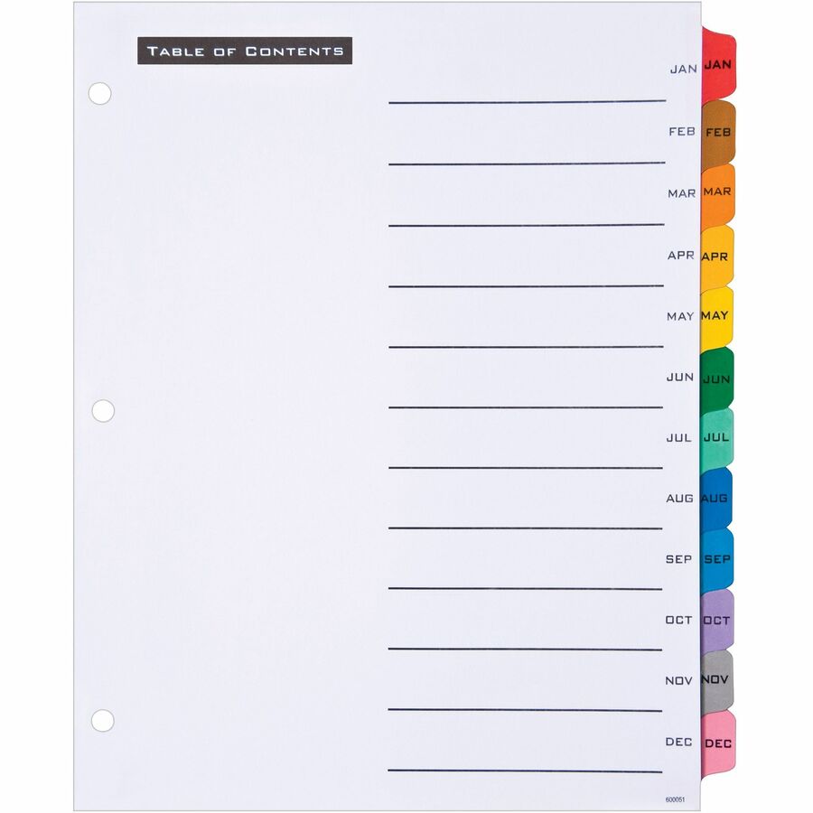 Avery® Table 'N Tab Monthly Divider Set - Alternate-Image1