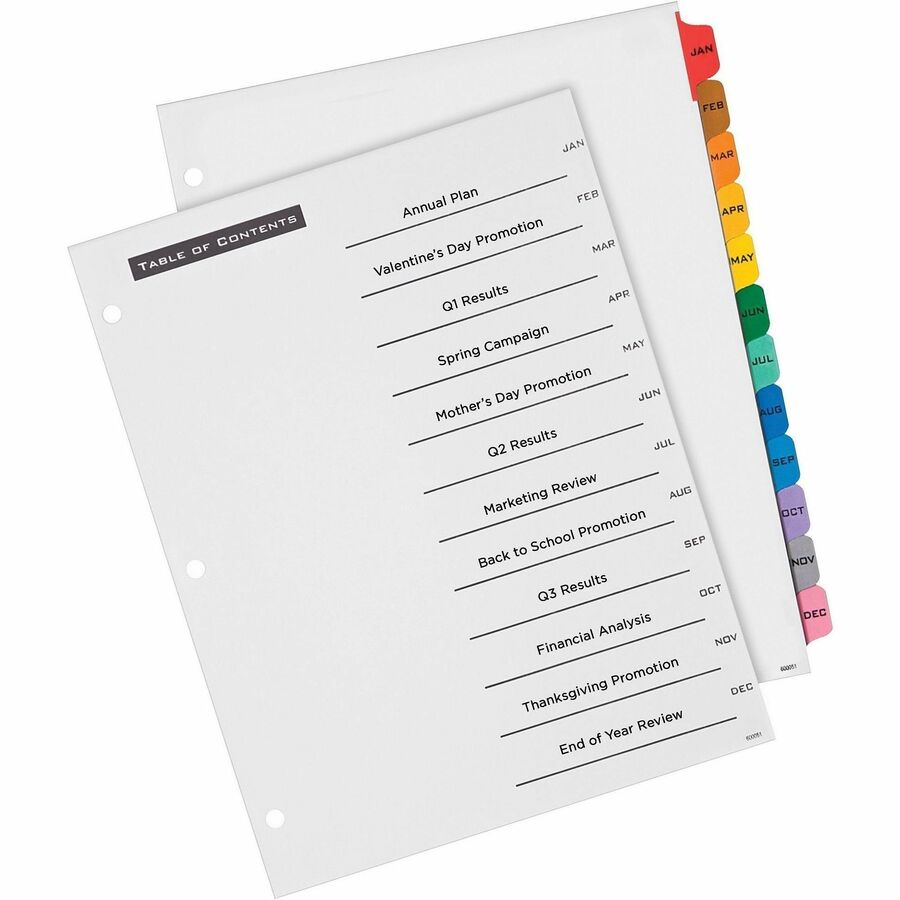 Avery® Table 'N Tab Monthly Divider Set - Alternate-Image2