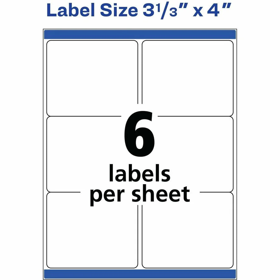 Avery TrueBlock Shipping Labels: Inkjet Matte White Paper Customizable - 600 Labels - Address
