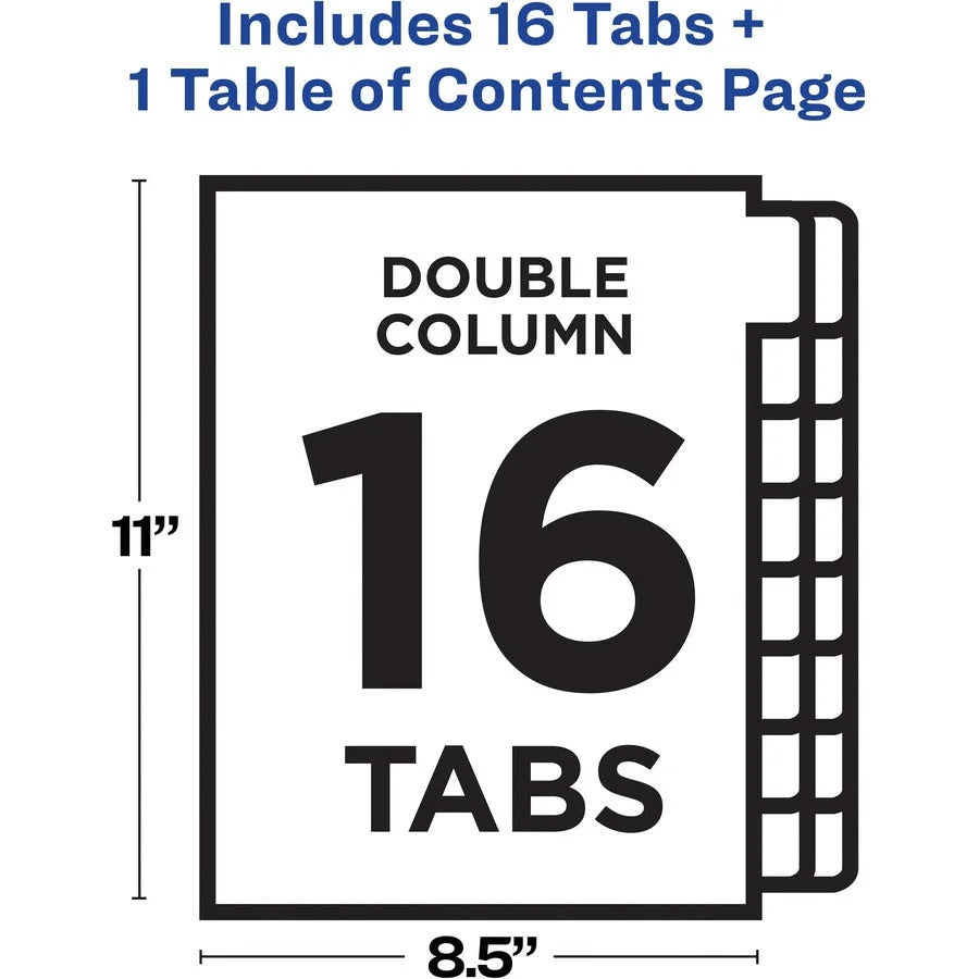 Avery Two-Column Table Contents Dividers: Organize with Ease - Index Divider