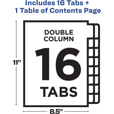 Avery Two-Column Table Contents Dividers: Organize with Ease - Index Divider