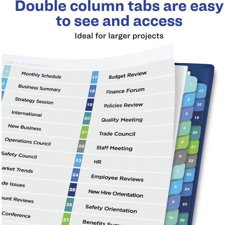 Avery Two-Column Table Contents Dividers: Organize with Ease - Index Divider