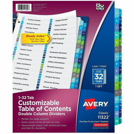 Avery Avery(R) Double Column Dividers, 32 Tabs, Ready Index (11322) - 2000