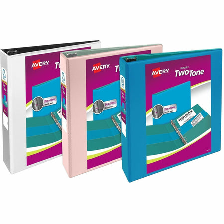 Avery Two-Tone Binder, 2 Inch Slant Rings, Color Will Vary (17236) - 2000