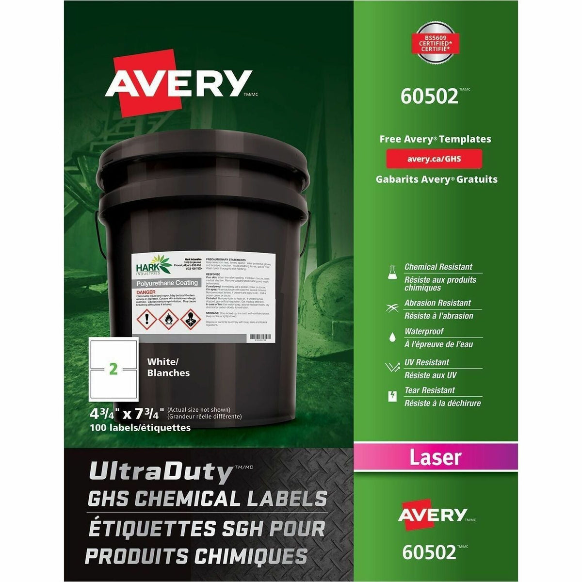 Avery UltraDuty GHS Chemical Labels - 1500