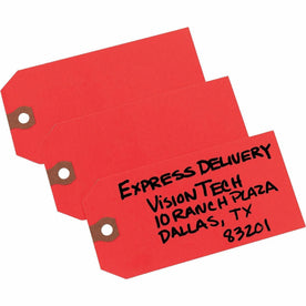 Avery Unstrung Shipping Tags: 11.5 pt. Stock 4-3/4’’ x 2-3/8’’ Red Hang Tags - & Tickets