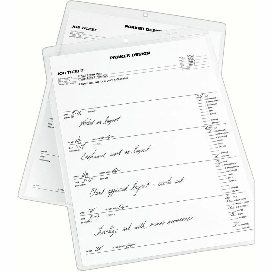 Avery Vinyl File Pocket: Clear 9’’ x 12’’ Heavyweight 10/Pack - Filing Jackets & Pockets