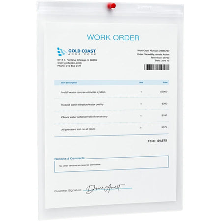 Avery Vinyl File Pocket: Clear 9’’ x 12’’ Heavyweight 10/Pack - Filing Jackets & Pockets