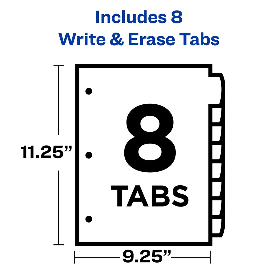 Avery Write & Erase Durable Plastic Dividers with Pocket - Alternate-Image9