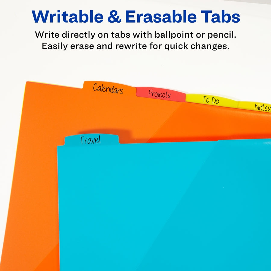 Avery Write & Erase Durable Plastic Dividers with Pocket - Alternate-Image8
