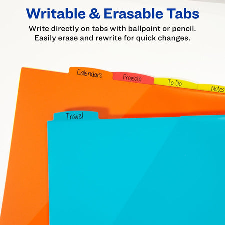 Avery Write & Erase Durable Plastic Dividers with Pocket - Alternate-Image8