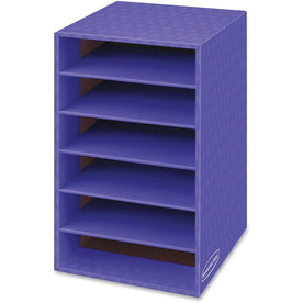 Bankers Box 6-Compartment Shelf Organizer: Sturdy Desktop Storage - Purple - 60% Recycled - Classroom Organizers