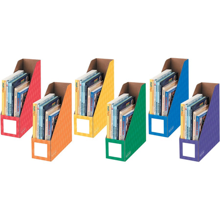 Bankers Box Magazine File Holder - Assorted Colors - Pack of 6 - Classroom Organizers
