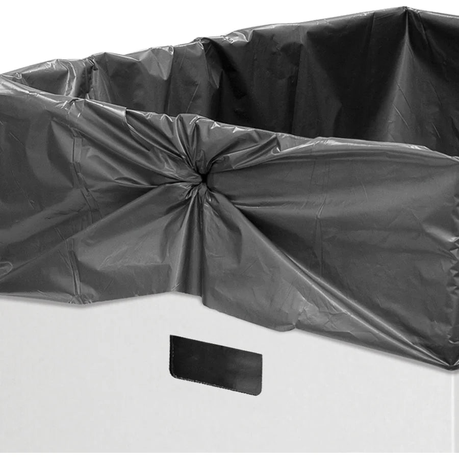 Bankers Box Recycling Bins: 50 gal 18x18x36 Corrugated Paper White/Green - 10/Pack - Bins
