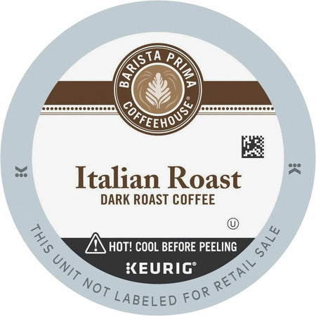 Barista Prima Coffeehouse® Italian Roast K-Cup - Bold French/Dark Coffee - 24/Box