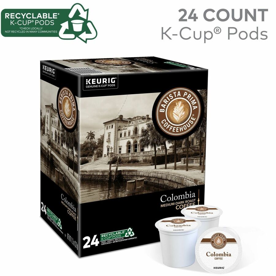 Barista Prima Coffeehouse® K-Cup Pod Colombia Coffee Keurig Single Serve Pods 24 Count
