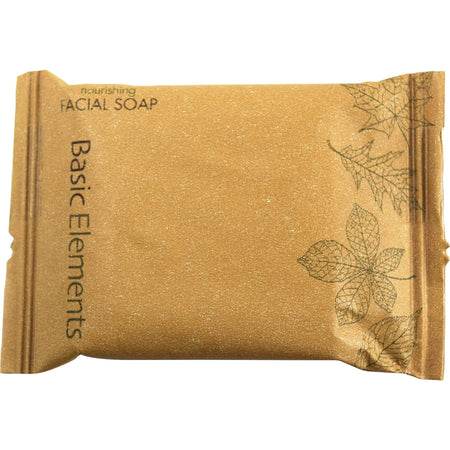 Basic Elements Nourishing Facial Soap - Clean Scent - 0.71 oz - Skin-Friendly Formula - 500/Carton - Hand Soaps/Cleaners