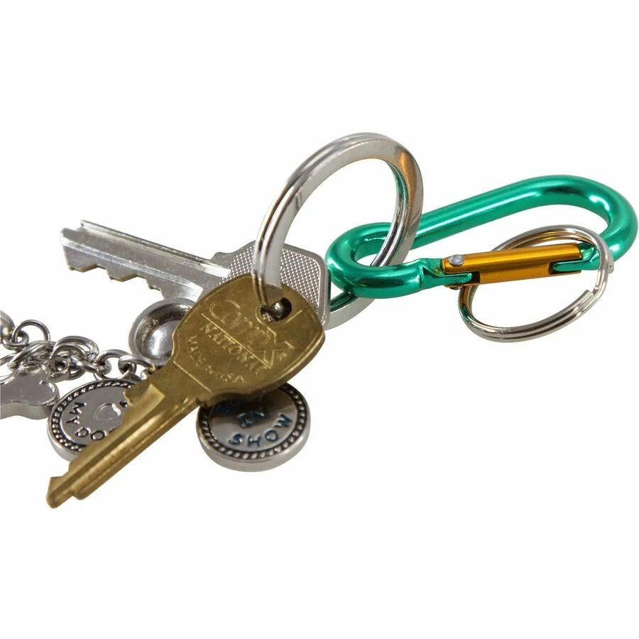 Baumgartens Key Ring: Metal in Orange Silver Blue Purple - ID Badges & Supplies