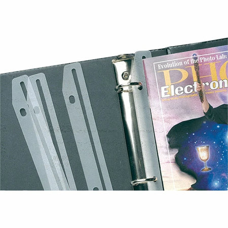 Baumgartens Magazine Organizer 12 Pack: White Plastic Ring Binder - Reinforcements