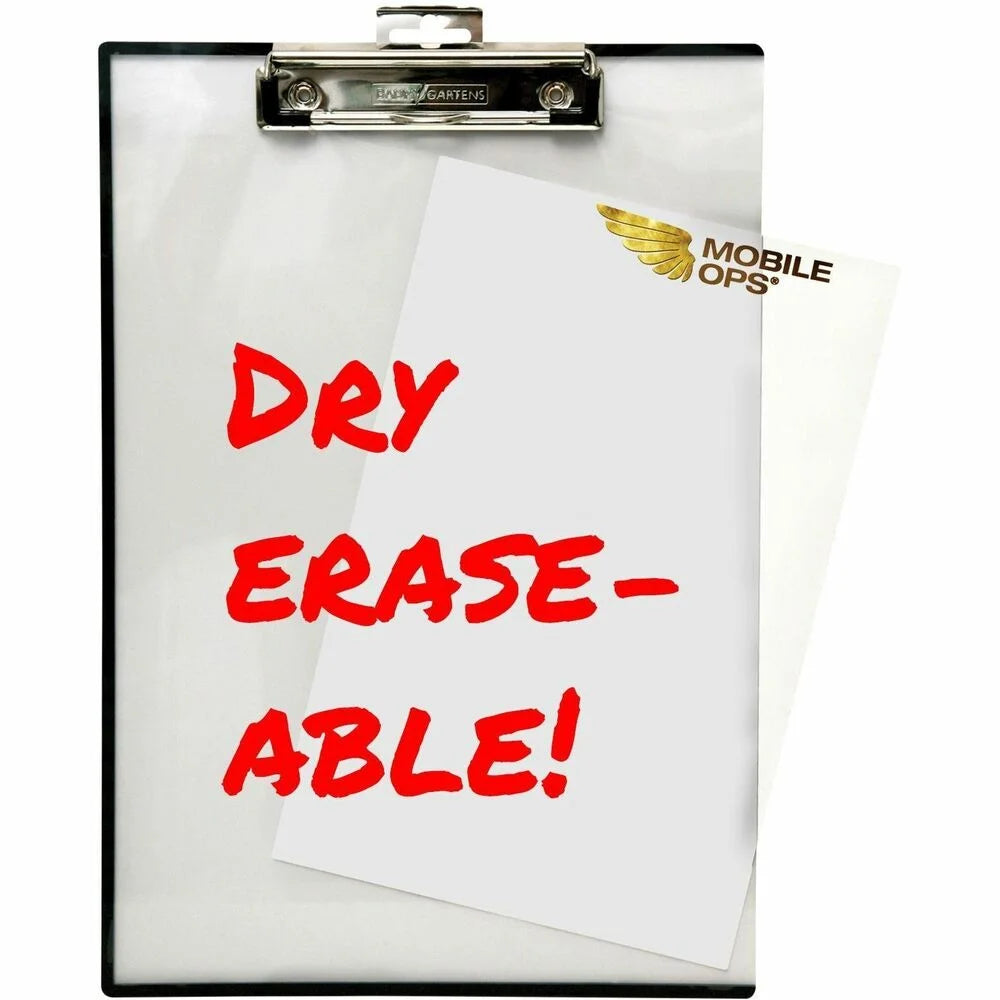 Baumgartens Quick Reference Clipboard: 9’’ x 12’’ Vinyl Clear - 1 Each - Clipboards