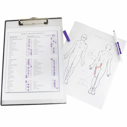 Baumgartens Quick Reference Clipboard: 9’’ x 12’’ Vinyl Clear - 1 Each - Clipboards