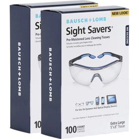 Bausch + Lomb Lens Cleaning Tissues: Anti-fog Anti-static - 100/Box (2 Bundles) - Cleaners
