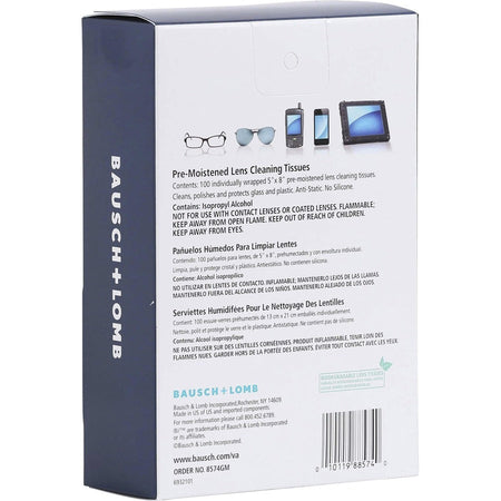 Bausch + Lomb Sight Savers Lens Cleaning Tissues - Rear