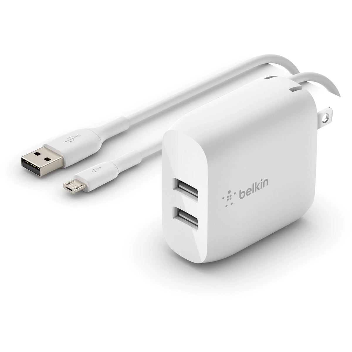 Belkin BoostCharge Dual USB-A Wall Charger + Micro-USB Cable - Computer / Laptop Accessories