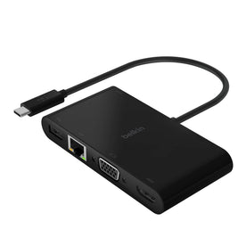 Belkin USB-C Multimedia + Charge Adapter: Notebook Connectivity Hub - Electronic Accessories