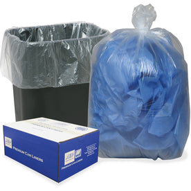 Berry Clear Linear Low-Density Can Liners - Small Size for Home Office - 16 gal Capacity - 500 / Carton - Trash Bags &