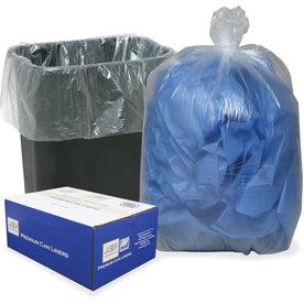 Berry Clear Linear Low-Density Can Liners - Small Size for Home Office - 16 gal Capacity - 500 / Carton - Trash Bags &