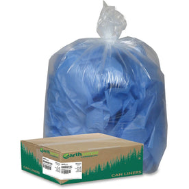 Berry Coreless Heavy-duty Can Liners - 45 gal Capacity - Large Size - Clear - 100/Carton - Trash Bags &